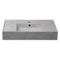 Marble Design Ceramic Wall Mounted or Vessel Sink With Counter Space